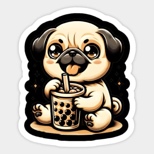 Kawai Cute Pug Sticker